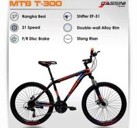 Gambar SEPEDA MTB 26 CASSINI T-300 3 x 7 SPEED MECHANICAL DISC BRAKE dari Kayumas Bike Kota Denpasar 4 Tokopedia