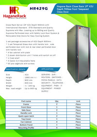 Gambar Hagane Rack Server Close Rack Glass Door 42U Depth 900mm - HR429G dari Pieroku Kota Administrasi Jakarta Utara 1 Tokopedia
