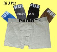Gambar 3 pcs Celana Dalam Boxer Pria Dewasa Polos Ukuran M-XXL dari Majumi Shop Kab. Bekasi 1 Tokopedia