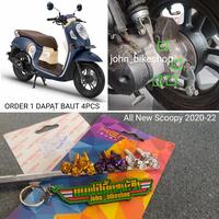 Gambar Baut probolt krengkes New Scoopy Beat Genio 2020 2021 2022 gold blue dari John Bikeshop Kab. Pati 1 Tokopedia