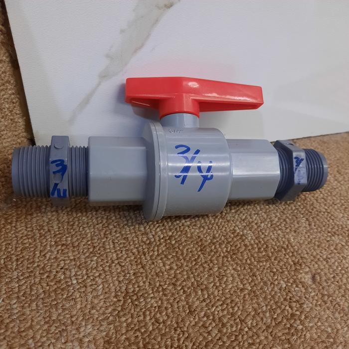 Gambar Ball Valve 3/4 Kdj Stop Kran 3/4" KDJ Ball Valve Drat Luar 3/4" PVC dari toko surya jakarta Kota Administrasi Jakarta Utara Tokopedia