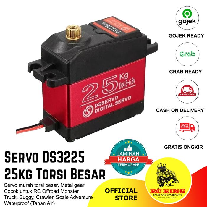 Gambar RC King Parts Servo DS3225 25kg Torsi Besar Waterproof Vs JX Power HD dari RC King Store Kota Tangerang Selatan Tokopedia