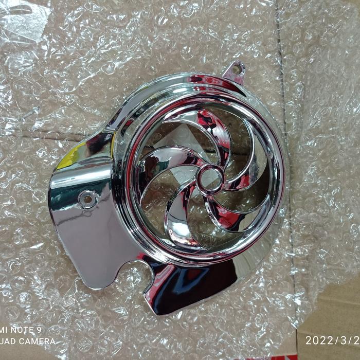 Gambar COVER TUTUP KIPAS BEAT CARBU - SCOOPY CARBU - SPACY CARBU CROME dari ciptaguna-ahin Kota Administrasi Jakarta Barat Tokopedia