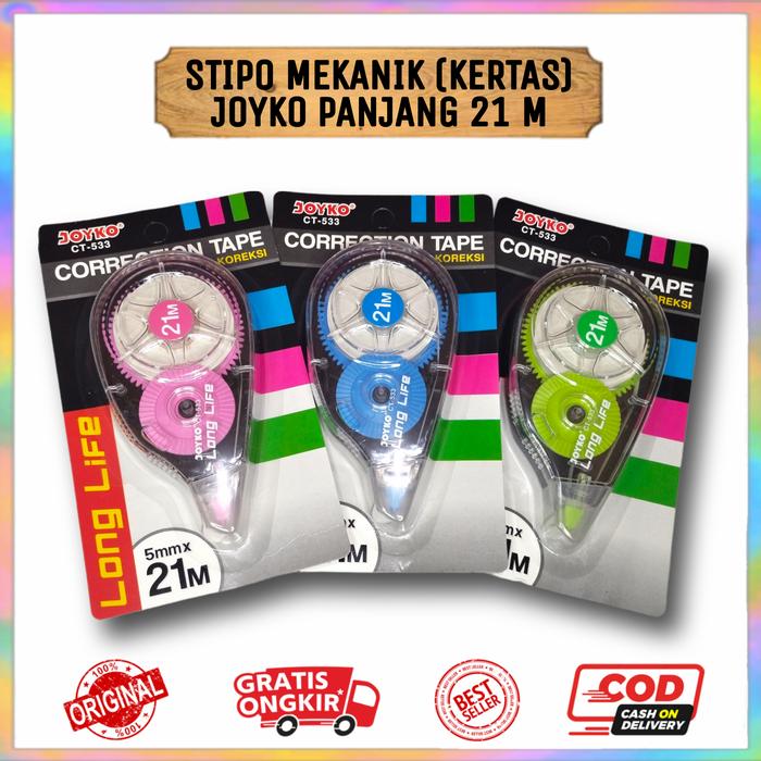 Gambar Stipo / Tipe-X Kertas Joyko 21 M x 5 mm dari Toko Buku Risya Jaya Kota Surabaya Tokopedia