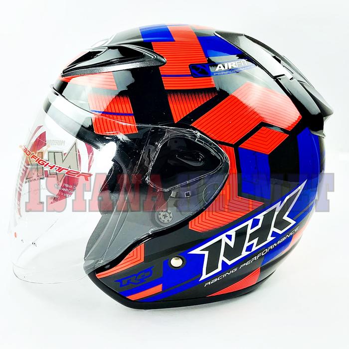 Gambar HELM NHK R6 MOTIF CUBE BLACK/BLUE/RED dari ISTANA HELMET Kota Bandung Tokopedia