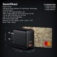 Gambar AUKEY CHARGER PA-B3 OMNIA MIX 65W 2 PORT PD CHARGER FAST FOR MAC dari D&D-oLshop Kota Depok 3 Tokopedia