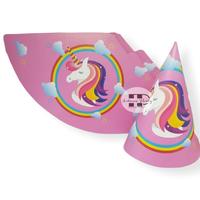 Gambar topi ulang tahun krucut / topi pesta karakter kepala unicorn pink dari Istanaparty Kota Administrasi Jakarta Barat 1 Tokopedia