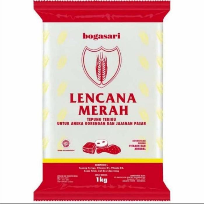 Gambar Tepung Terigu Lencana Merah kemasan 1kg dari Toko Sembako Agam Jaya Kota Bekasi Tokopedia
