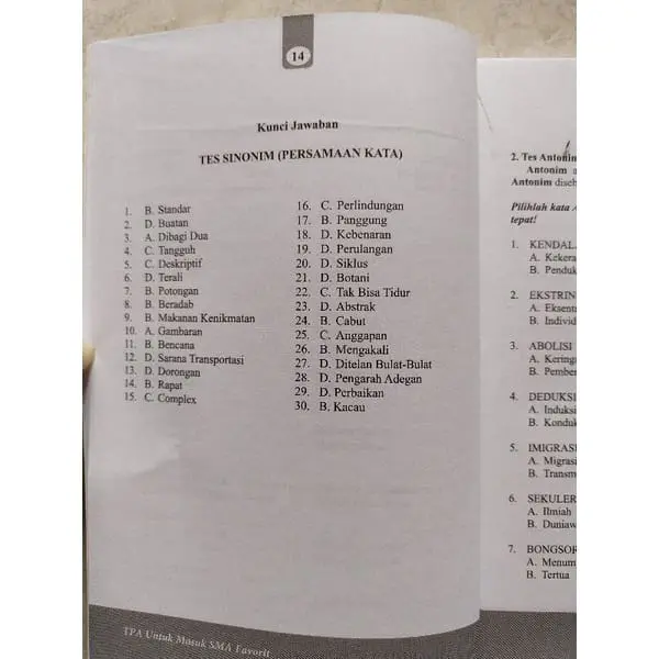 Buku TPA Masuk SMA Buku TPA SMA 3