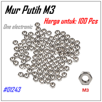 Gambar 100 Pcs Mur Putih M3 Hex Nut Mur Baut Besi 3mm Nut Screw Hexagonal dari One electronic Kota Medan 1 Tokopedia