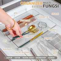Gambar HUGO Organizer Laci Sendok Garpu Sumpit Sekat Laci Dapur Bening Tebal dari Hugo Houseware Kota Tangerang 3 Tokopedia