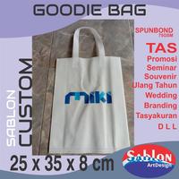 Gambar SABLON Goodiebag Spunbond HLS uk.25x35x8 cm 5 WARNA 1 SISI dari Sablon ArtDesign Kab. Tangerang 4 Tokopedia