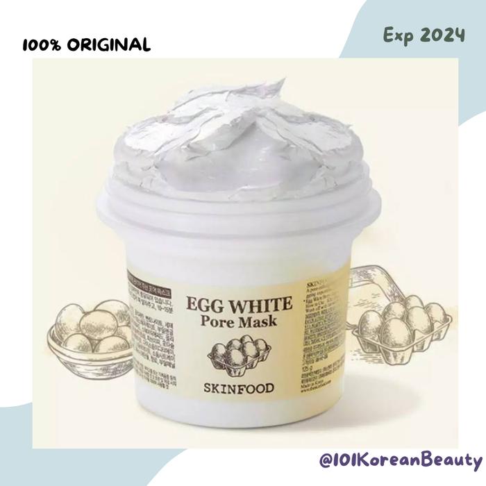 Gambar SKINFOOD EGG WHITE PORE MASK dari Chubbishop Kota Bogor Tokopedia
