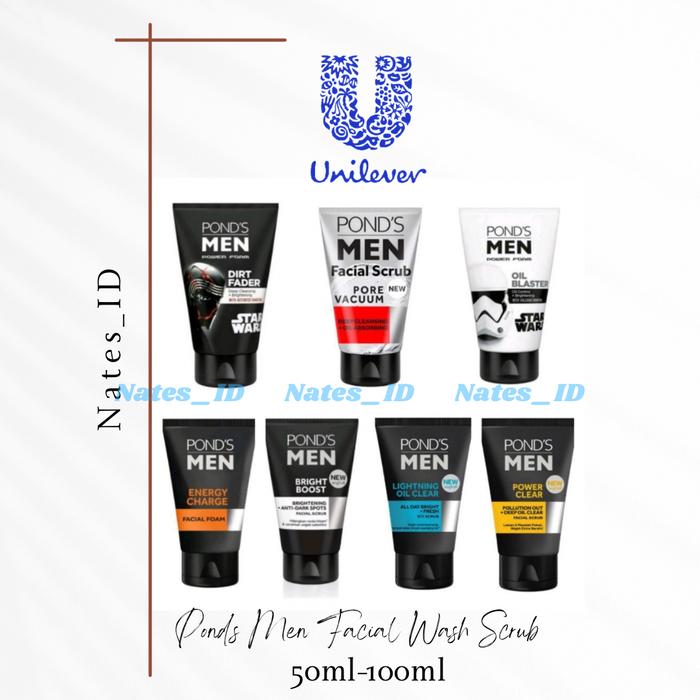 Gambar Pond’s Men Facial Wash Scrub Sabun Muka 100g 90g 50g 50 90 100 g dari NatesID Kota Administrasi Jakarta Utara Tokopedia