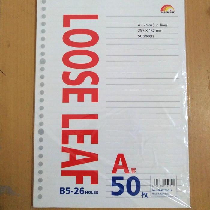 Gambar loose leaf paperline B5 50 lembar dari smart stationery jkt Kota Administrasi Jakarta Timur Tokopedia