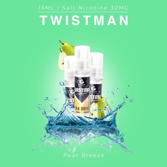 Gambar Twistman Pear Breeze Salt Nic 15ML by Groove Juice / Authentic Liquid dari JakartaVapers Kab. Tangerang Tokopedia