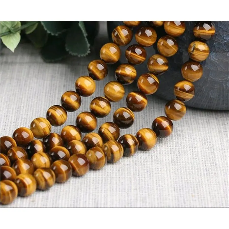 BATU NATURAL TIGER EYE BIDURI SEPAH - BAHAN GELANG - KALUNG - TASBIH