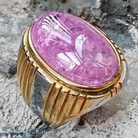 Gambar CINCIN BATU BRAZILIAN ROSE QUARTZ PECAH SERIBU dari azzaim stone Kota Administrasi Jakarta Timur 1 Tokopedia