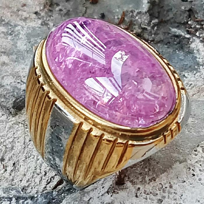 Gambar CINCIN BATU BRAZILIAN ROSE QUARTZ PECAH SERIBU dari azzaim stone Kota Administrasi Jakarta Timur Tokopedia