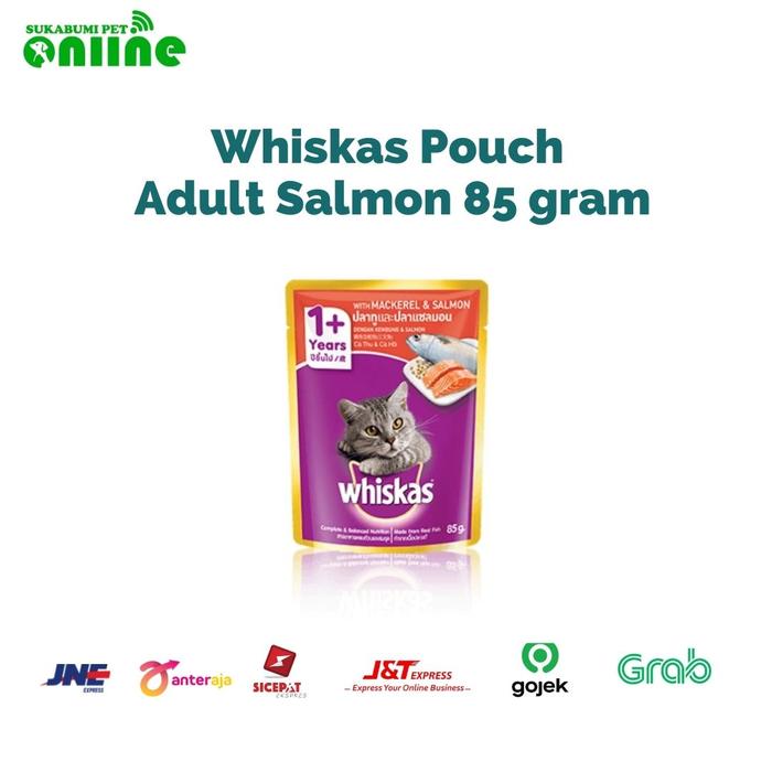 Gambar Whiskas Pouch Adult Salmon 80gr Wet Food Makanan Kucing Makanan Basah dari Sukabumi Pet Online Kota Sukabumi Tokopedia