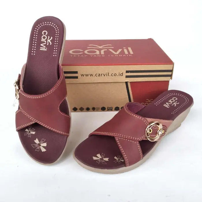 Gambar Sandal wanita wedges / sandal carvil wanita / sandal cewek terbaru dari mita'shoes Kab. Tangerang 3 Tokopedia
