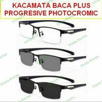 Gambar Kacamata Baca Plus Progressive Photocromic model Half Frame dari Kezia online shop Kota Administrasi Jakarta Barat 2 Tokopedia