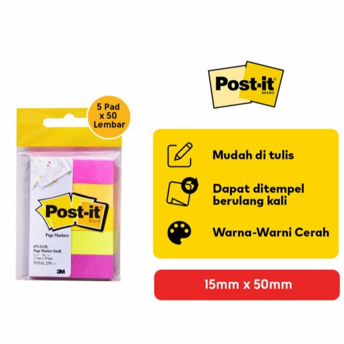 Gambar 3M Post It Page Maker Penanda Halaman 671-5ANL dari Perabotdotcom Kab. Bekasi Tokopedia
