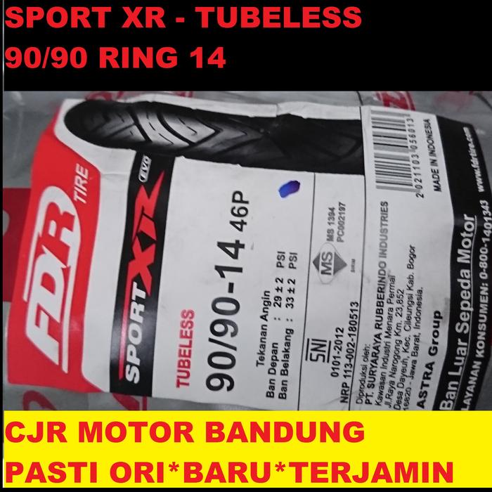 Gambar FDR Sport XR EVO 90/90 ring 14 ban motor matic standar beat vario mio dari Battery Accu Aki Bandung Kota Bandung Tokopedia