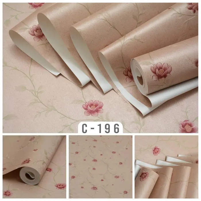Gambar wallpaper dinding vinyl bertekstur premium isi 10meter bunga kecil dari arkana88888 Kota Administrasi Jakarta Barat 2 Tokopedia