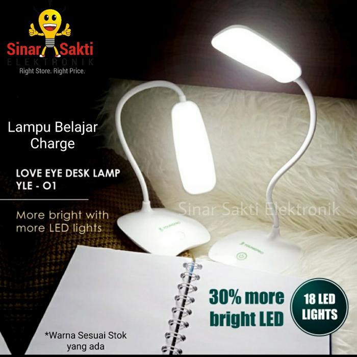 Gambar Lampu meja / belajar / baca led 3 mode sentuh Rechargeable charge dari Sinar Sakti Elektronik Malang Kota Malang Tokopedia
