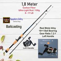 Gambar Set Joran Pancing Baitcasting Carbon Fiber 2 Segments 1,8m Reel Metal dari Ngapakers Gallery Kota Tangerang Selatan 1 Tokopedia