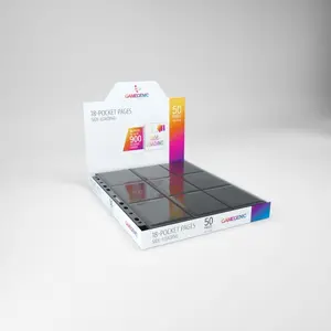 Gamegenic 18 Pocket Pages Display - Black Side Loading 10pcs