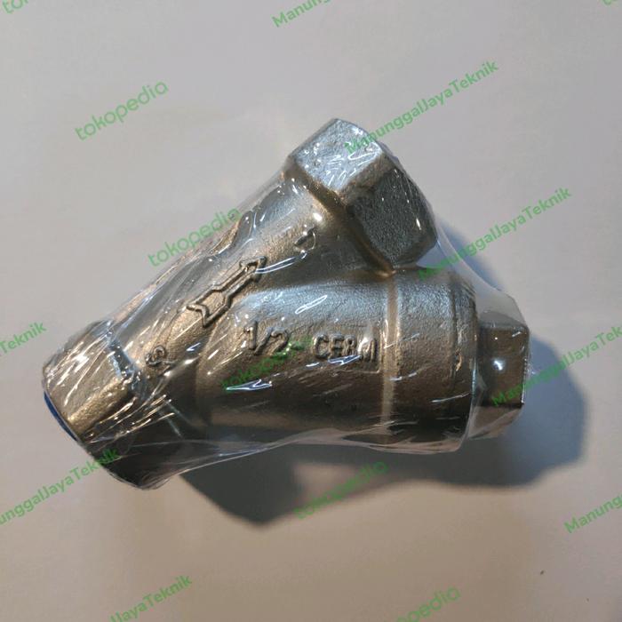 Gambar Y Strainer 1/2" inch Stainless Steel / Y Strainer SS316 dari Manunggal Jaya Teknik Kota Administrasi Jakarta Barat Tokopedia