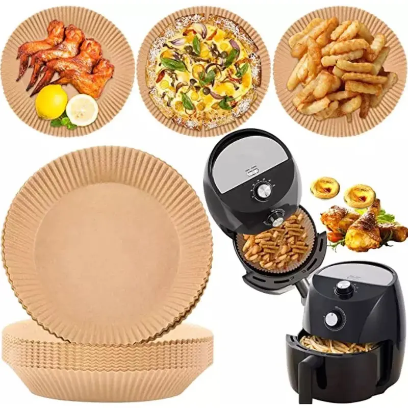 ELtamart 50pcs Kertas Alas Air Fryer Baking Paper Cooking Liner Tray 2
