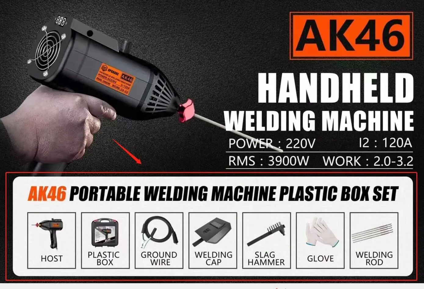 HANDHELD WELDING MACHINE ED AK460 MESIN LAS GENGGAM PORTABLE EDON