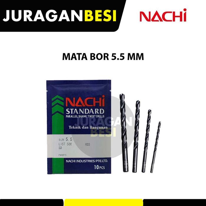 Gambar MATA BOR NACHI 5,5MM MATA BOR BESI HSS ORI ORIGINAL dari JURAGAN-BESI Kota Surabaya Tokopedia