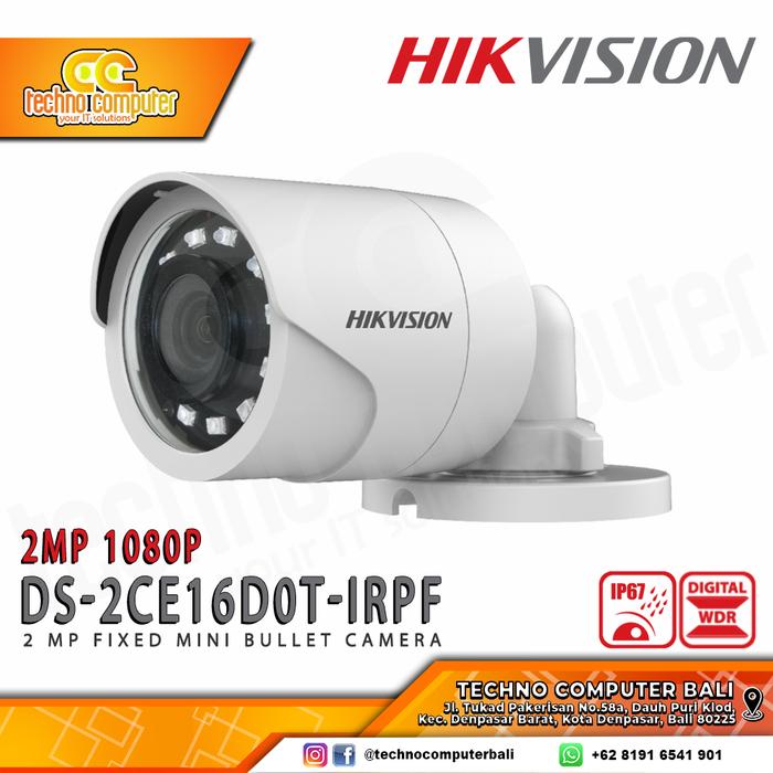 Gambar HIKVISION DS-2CE16D0T-IRPF 2MP 1080P OUTDOOR Analog Camera CCTV dari Techno Computer Bali Kota Denpasar Tokopedia