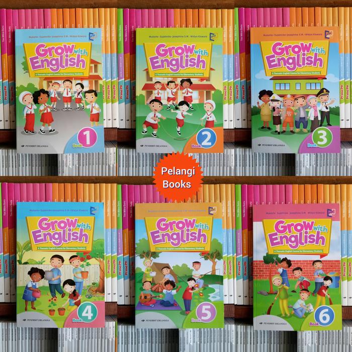 Jual BUKU GROW WITH ENGLISH SD/MI KELAS 1 2 3 4 5 DAN 6 REVISI K13N ...