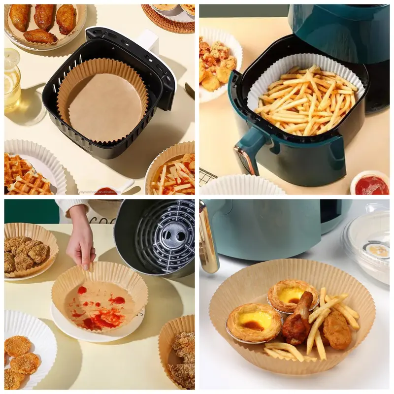 ELtamart 50pcs Kertas Alas Air Fryer Baking Paper Cooking Liner Tray 1