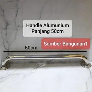Pegangan kamar mandi 50cm handle tangga gagang alumunium panjang