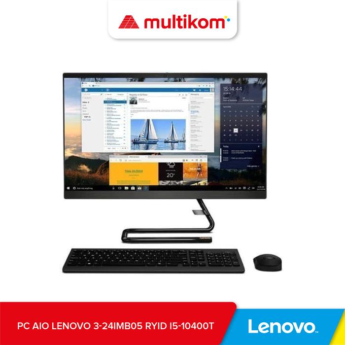 Gambar PC AIO LENOVO 3-24IMB05 RYID i5-10400T 8GB 1TB HDD UMA W10 OHS dari MULTIKOM ID Kota Palembang Tokopedia
