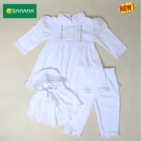 Gambar BANANA Setelan Baju Muslim Bayi Perempuan Brukat Putih + Jilbab Pita - S dari BANANA Official Store Kota Administrasi Jakarta Timur 1 Tokopedia