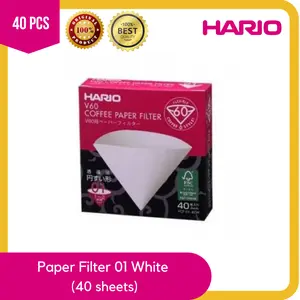 HARIO V60 Coffee Paper Filter White 01 40 Sheets