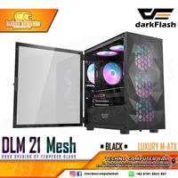 Gambar darkFlash DLM21 MESH Black Mico ATX Computer Case with Tempered Glass dari Techno Computer Bali Kota Denpasar 1 Tokopedia