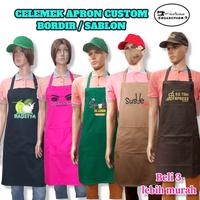 Gambar Celemek hitam dan bordir logo - hitam 01 dari hadriancollectionstore Kota Administrasi Jakarta Barat 1 Tokopedia