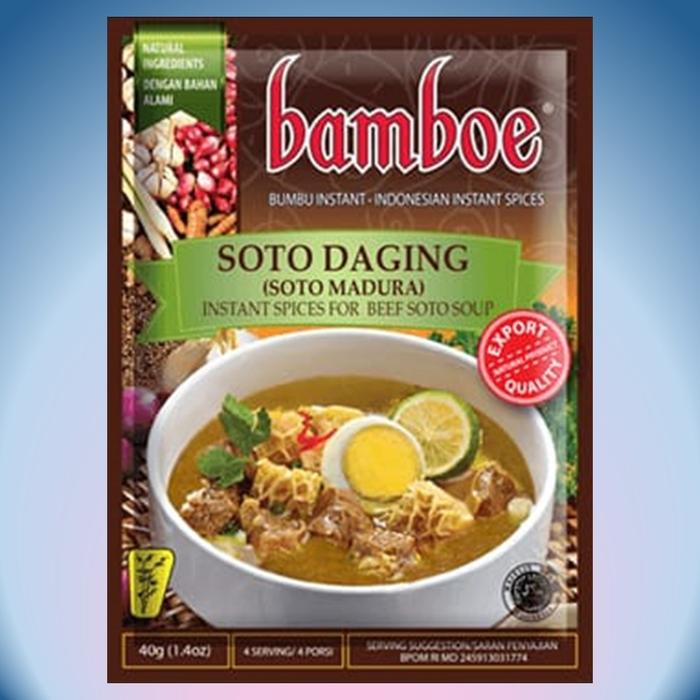 Gambar BAMBOE Bumbu Instant Soto Madura Daging 40gr dari ARH Frozen Stockist Kota Surabaya Tokopedia