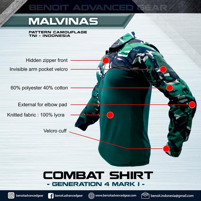 Gambar COMBAT SHIRT MALVINAS GEN 4 MALVINAS dari BENOIT ADVANCED GEAR Kota Cimahi Tokopedia