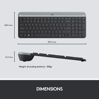 Gambar Logitech MK470 / MK 470 Slim Combo Keyboard & Mouse Wireless - Graphite dari Officiall Brands Kota Administrasi Jakarta Barat 3 Tokopedia