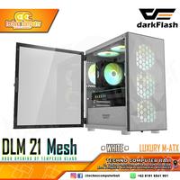 Gambar Casing DarkFlash DLM21 White Mesh M-atx Tempered Glass Gaming Case dari Techno Computer Bali Kota Denpasar 1 Tokopedia