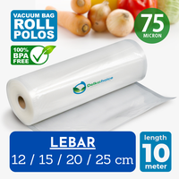 Gambar PLASTIK VAKUM ROLL POLOS | VACUUM BAG ROL | VACUM SEALER MAKANAN DELKO - Bening, 12 cm x 10 mtr dari Aneka Bungkus Kota Administrasi Jakarta Barat 1 Tokopedia